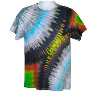New Gildan Men's Tie-Dye Short Sleeve Shirt - Multicolor